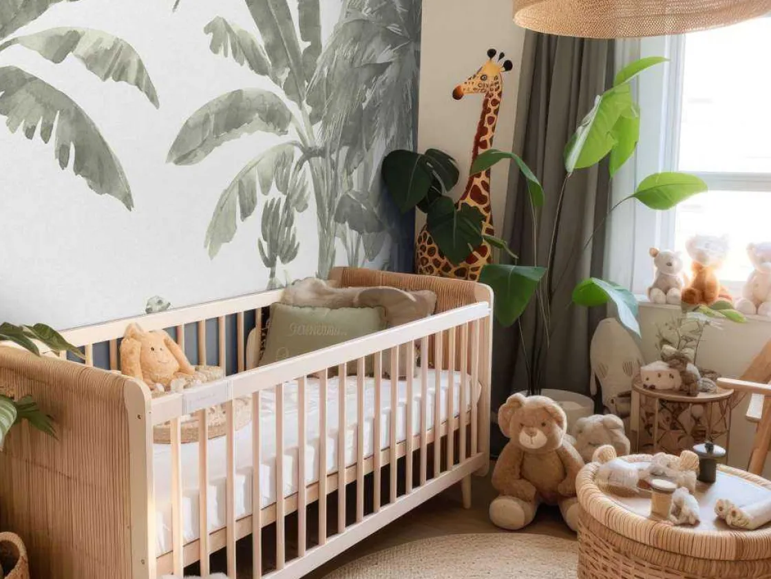 kleine_jungle_dieren_in_g_1.webp Best Kleine jungle dieren in groen Kinderkamer | Dieren