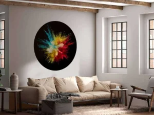 Online Kleurpoeder explosie fotobehang Hobbykamer | Computerkamer