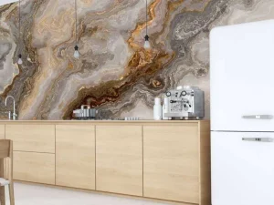 Sale Kleurrijk marmer fotobehang Hobbykamer | Gang