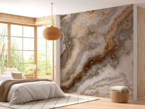 Sale Kleurrijk marmer fotobehang Hobbykamer | Gang