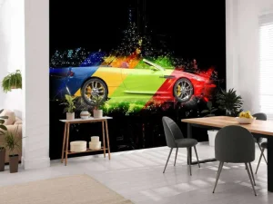 Hot Kleurrijke auto design fotobehang Kinderkamer | Transport