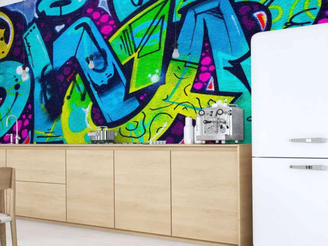 kleurrijke_graffiti_creat_7.webp Online Kleurrijke graffiti creatie op een muur fotobehang Tienerkamer | Kunst & Design