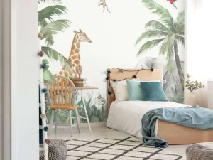 Discount Kleurrijke jungle dieren Kinderkamer