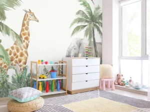 Discount Kleurrijke jungle dieren Kinderkamer