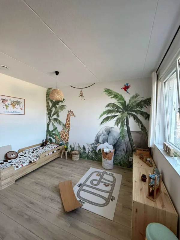 Discount Kleurrijke jungle dieren Kinderkamer