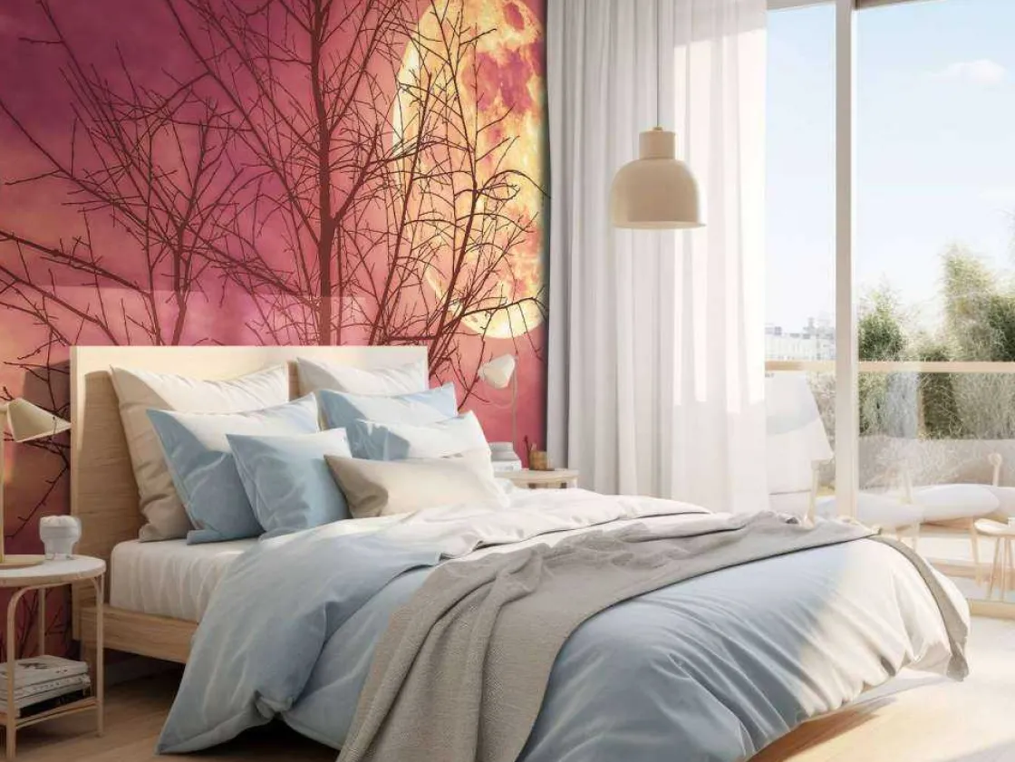 kleurrijke_maan_design_fo_1.webp Fashion Kleurrijke maan design fotobehang Bloemen