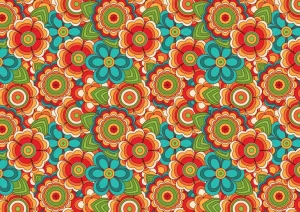 New Kleurrijke retro bloemen Bloemen