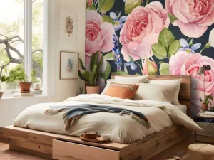 Fashion Kleurrijke rozen design fotobehang Tienerkamer | Bloemen