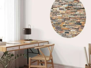 Hot Kleurrijke stenen sierwand fotobehang Gang