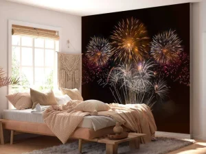 Best Kleurrijke vuurwerk design fotobehang Tienerkamer