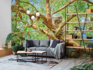 New Koala in een Eucalyptus boom fotobehang Dieren | Bloemen
