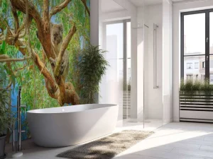 New Koala in een Eucalyptus boom fotobehang Dieren | Bloemen