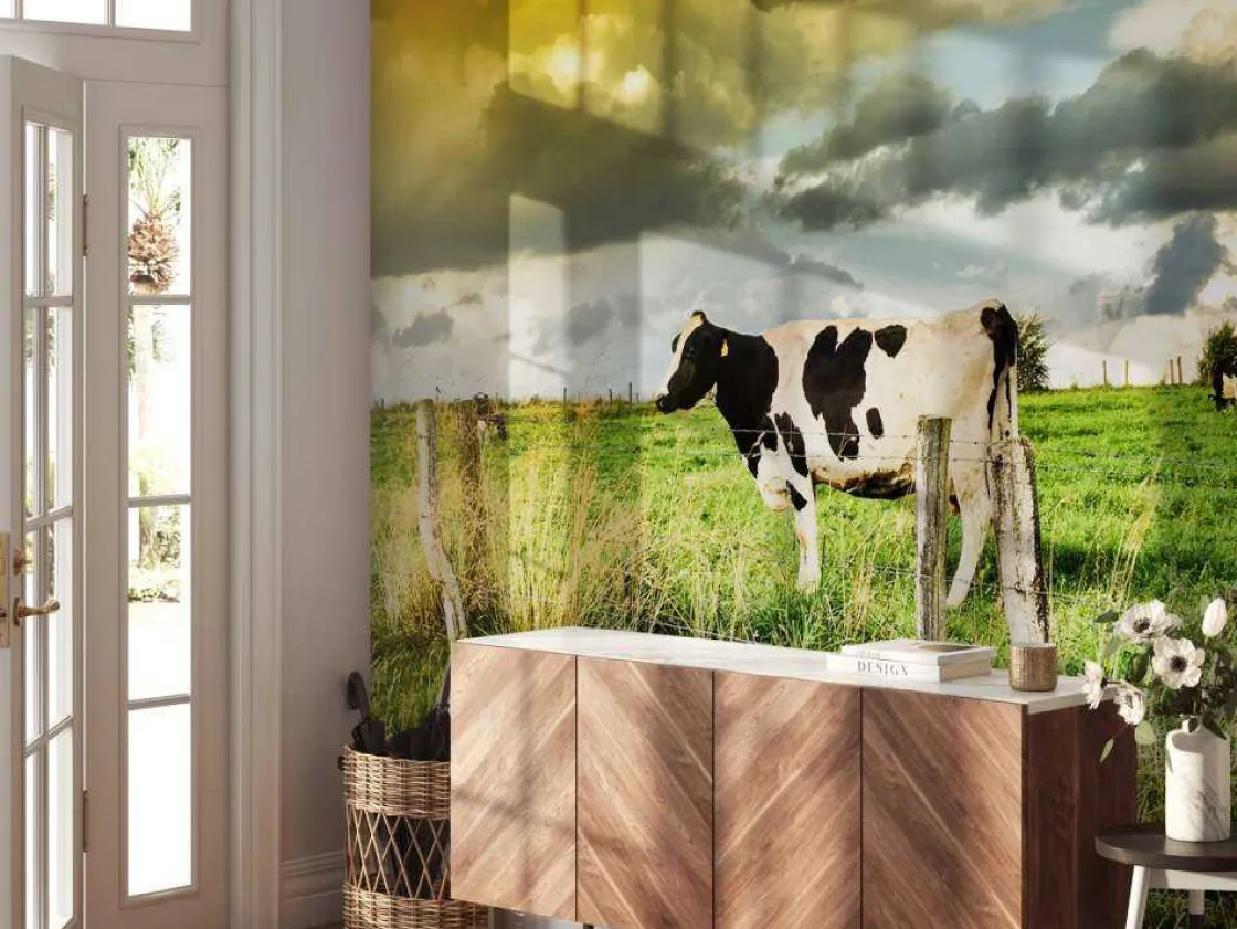 koe_tijdens_zonsondergang_4.webp Discount Koe tijdens zonsondergang fotobehang Steden | Architectuur