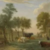 Clearance Koeien in de wei bij een boerderij fotobehang Kunst & Design | Dieren