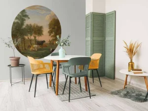 Clearance Koeien in de wei bij een boerderij fotobehang Kunst & Design | Dieren