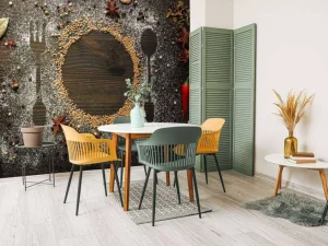 Discount Kruiden op een eettafel fotobehang Keuken