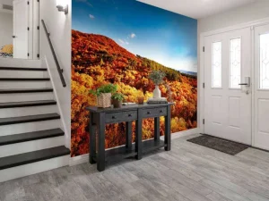 Sale Landschap met gekleurde bomen fotobehang Bloemen