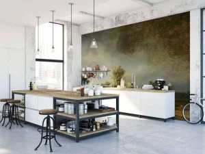 Outlet Landschap met stenen brug fotobehang Kunst & Design