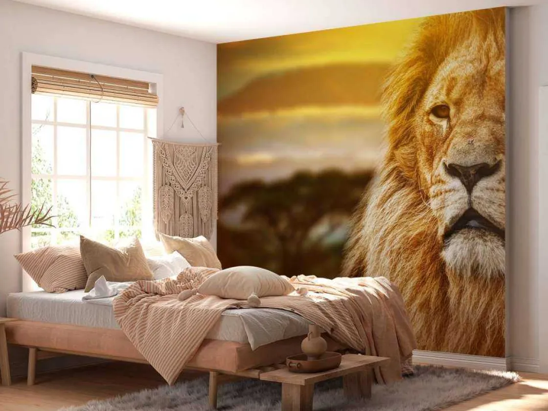 leeuw_in_een_savanne_land_1.webp Sale Leeuw in een savanne landschap fotobehang Tienerkamer | Dieren