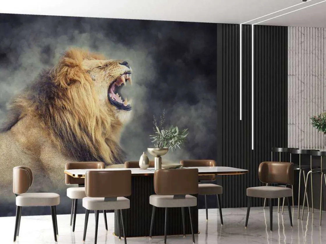 leeuw_in_rook_met_een_don_3.webp Online Leeuw in rook met een donkere achtergrond fotobehang Tienerkamer | Dieren