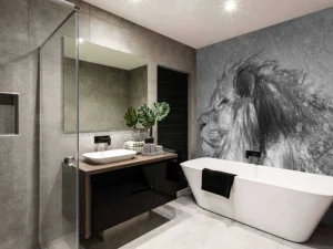 Best Leeuw tekening fotobehang Tienerkamer | Dieren