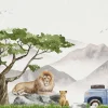 Fashion Leeuwen safari Kinderkamer | Dieren