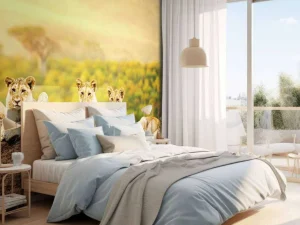Outlet Leeuwenwelpen wachten op hun moeder fotobehang Tienerkamer | Hobbykamer