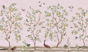 Hot Lemon Tree Chinoiserie - Pink Bloemen