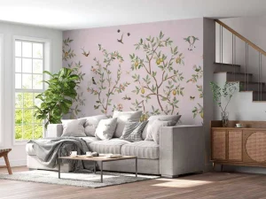 Hot Lemon Tree Chinoiserie - Pink Bloemen
