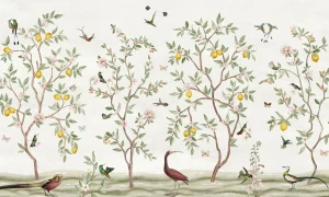 Outlet Lemon Tree Chinoiserie - White Bloemen
