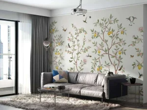 Outlet Lemon Tree Chinoiserie - White Bloemen