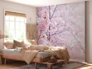 Outlet Lichte Bloesem in Korea fotobehang Bloemen