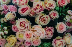 Best Lichtkleurige rozen boeket fotobehang Bloemen