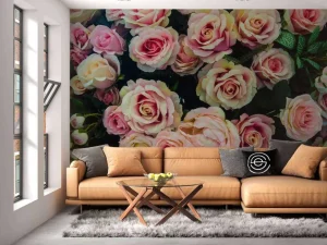 Best Lichtkleurige rozen boeket fotobehang Bloemen