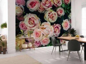 Best Lichtkleurige rozen boeket fotobehang Bloemen