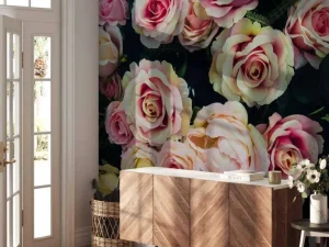 Best Lichtkleurige rozen boeket fotobehang Bloemen