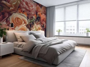 Outlet Liefdevol rozenboeket fotobehang Tienerkamer | Bloemen