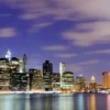 Fashion Lower Manhattan in de avond fotobehang Architectuur