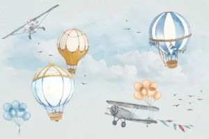 Best Luchtballonnen blauw Kinderkamer