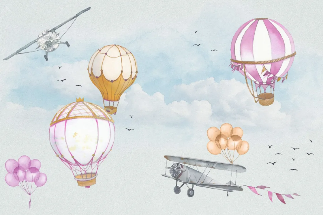 luchtballonnen_roze_0.webp Sale Luchtballonnen roze Kinderkamer