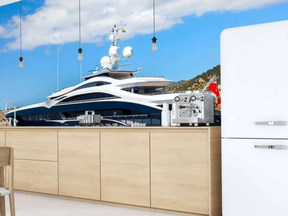 luxe_jacht_aan_de_kust_fo_6.webp New Luxe jacht aan de kust fotobehang Tienerkamer | Transport