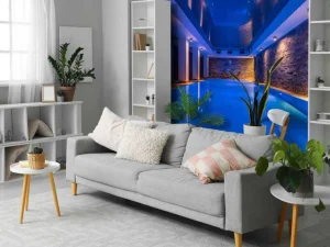 Sale Luxueus zwembad fotobehang Tienerkamer | 3d