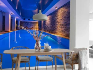 Sale Luxueus zwembad fotobehang Tienerkamer | 3d