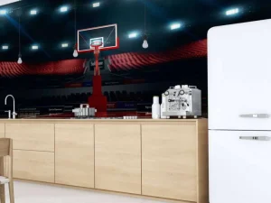 Discount Luxueuze basketbal arena fotobehang Kinderkamer | Sport