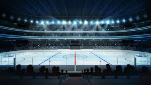 Hot Luxueuze ijshockey arena fotobehang Kinderkamer | Sport