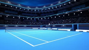 Outlet Luxueuze tennis arena fotobehang Tienerkamer