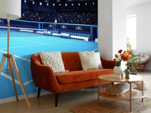 Outlet Luxueuze tennis arena fotobehang Tienerkamer