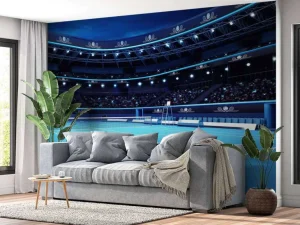 Outlet Luxueuze tennis arena fotobehang Tienerkamer