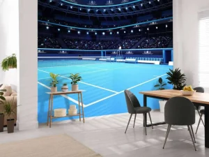 Outlet Luxueuze tennis arena fotobehang Tienerkamer