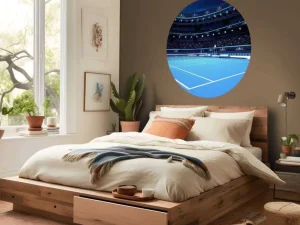 Outlet Luxueuze tennis arena fotobehang Tienerkamer